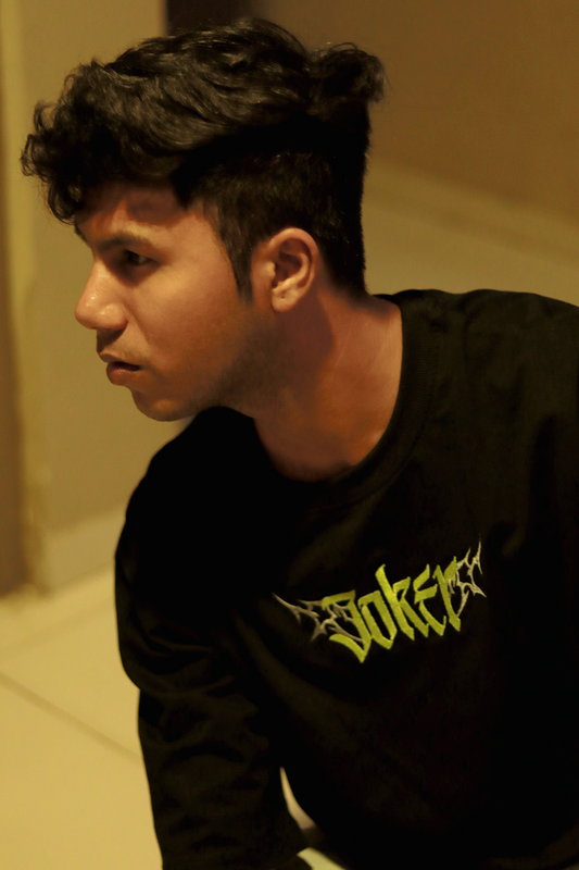 Joker Black Oversized T-Shirt — Embroidered