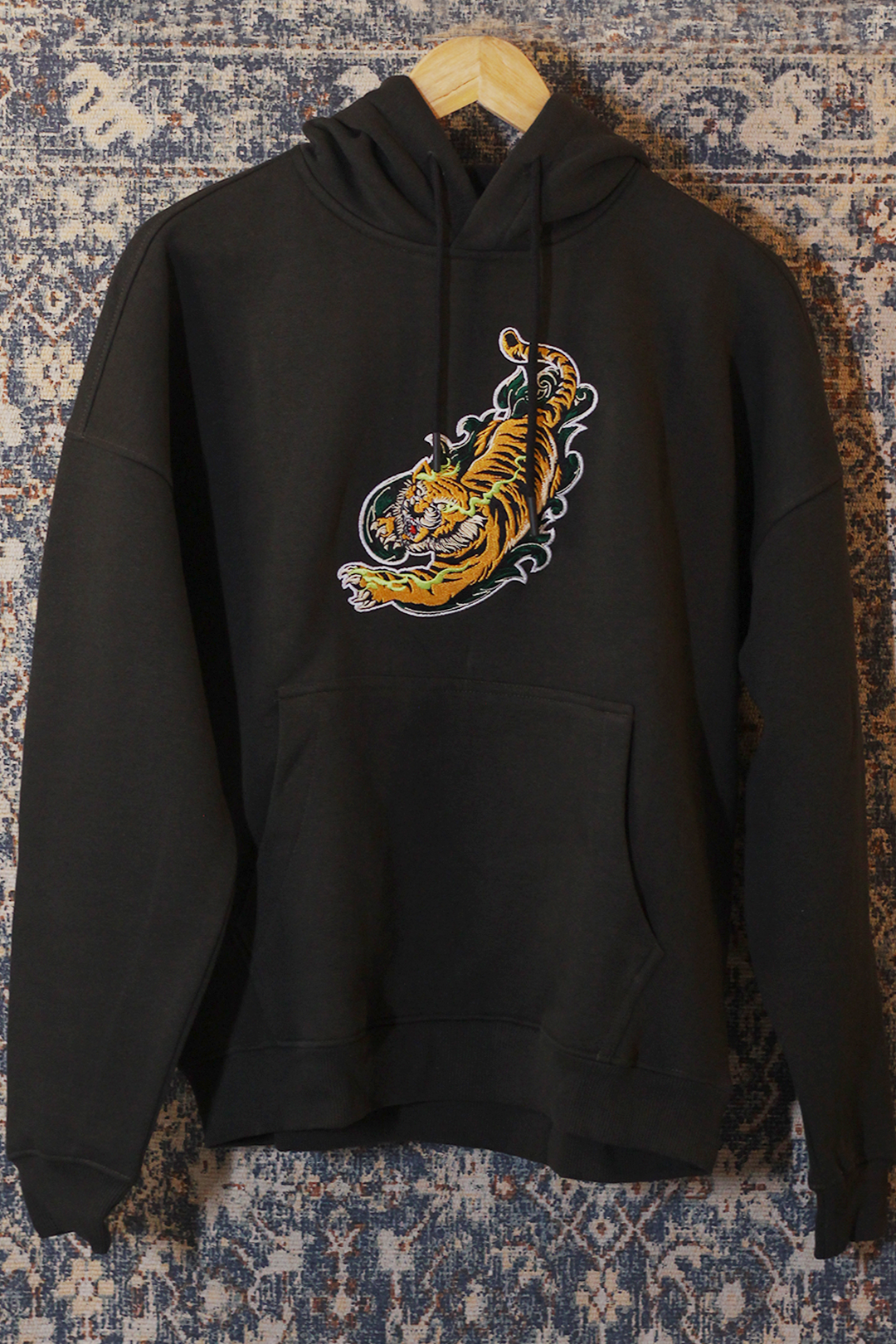 Fierce Tiger Oversized Hoodie — Embroidered