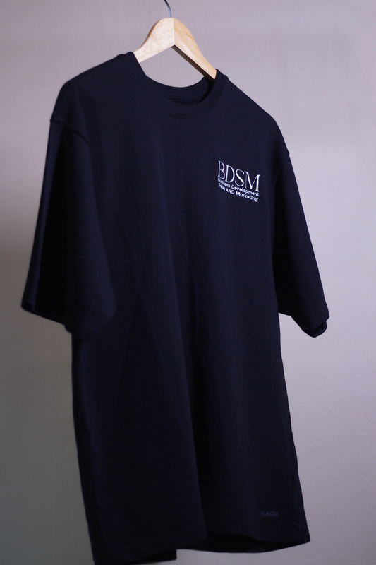 Black B.D.S.M. Oversized T-Shirt — Embroidered