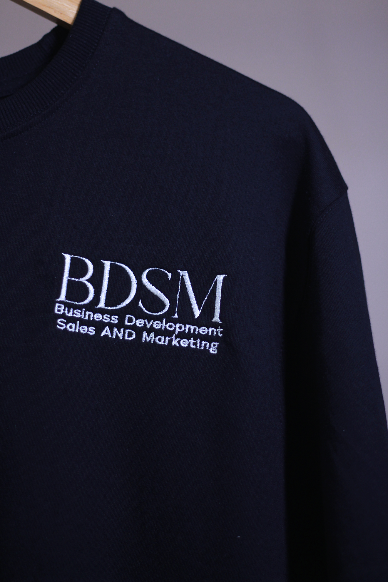 Black B.D.S.M. Oversized T-Shirt — Embroidered