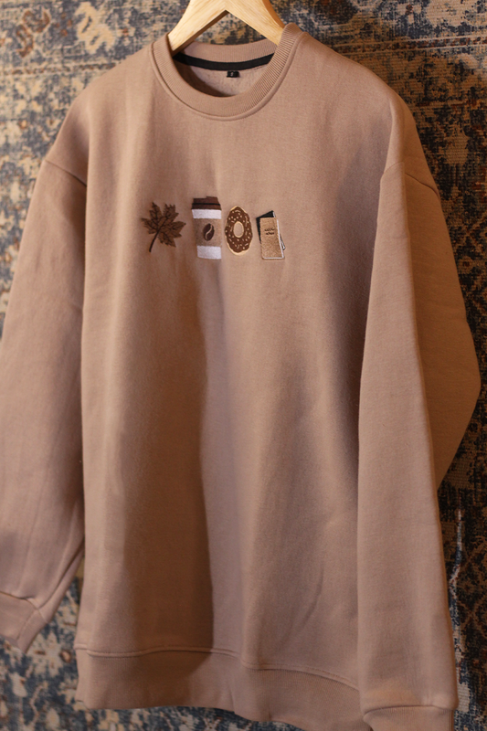 Autumn Oversized Sweatshirt — Embroidered