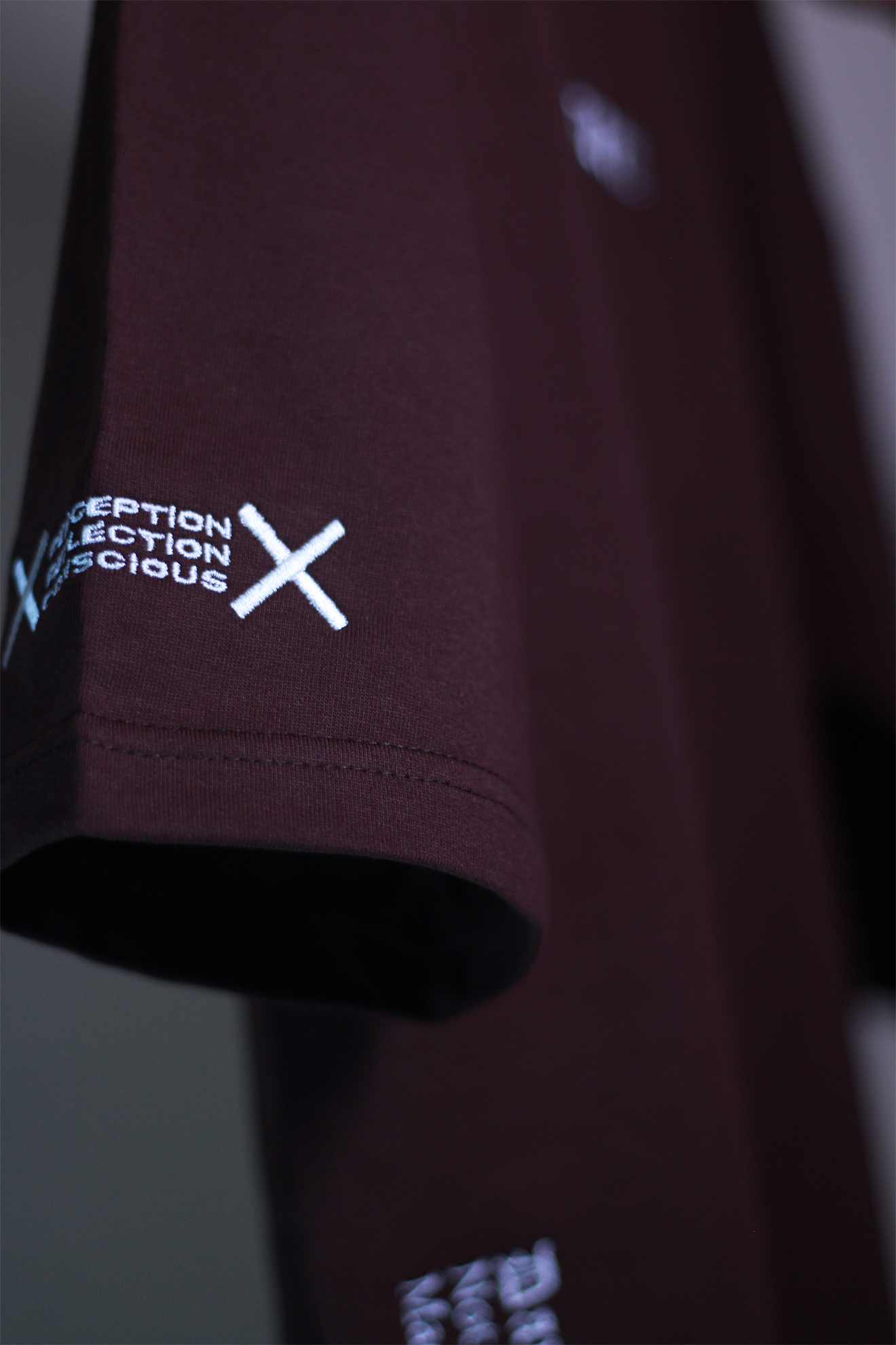 Unseen Coffee Oversized T-Shirt — Minimal Gothic Embroidery