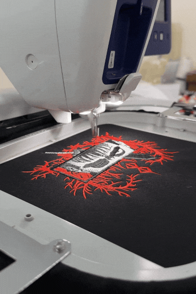 Berserk Guts Black Oversized T-Shirt — Embroidered