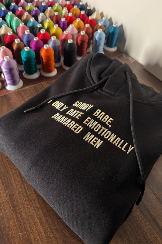 Sorry Babe - Oversized Black Hoodie