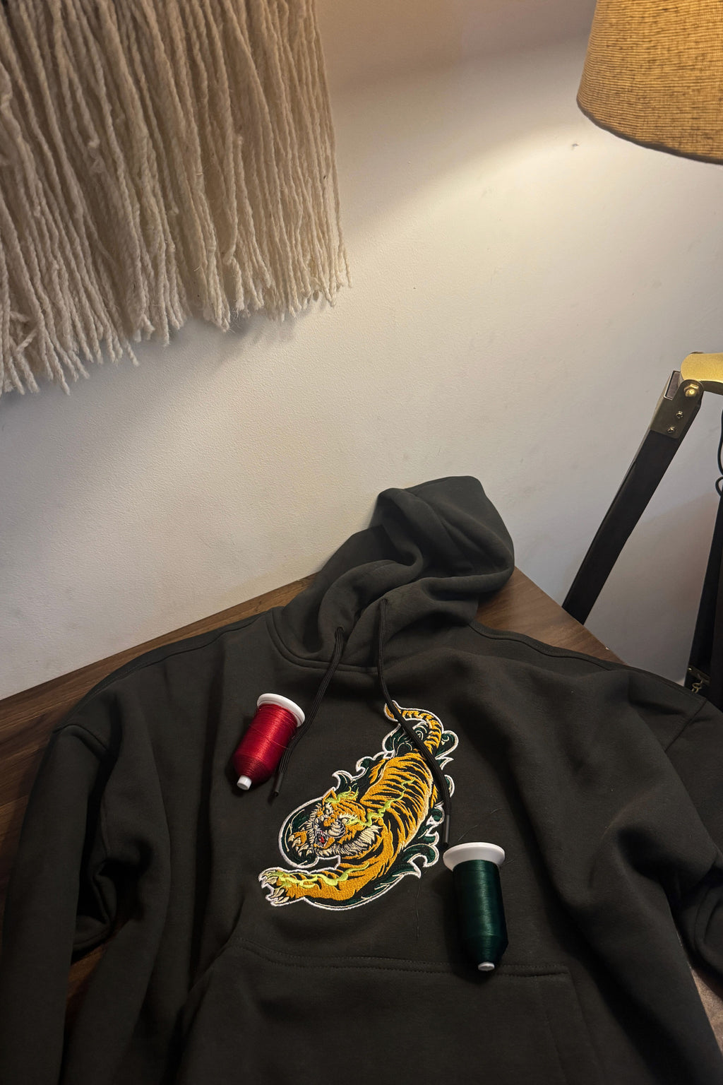 Fierce Tiger Oversized Hoodie — Embroidered