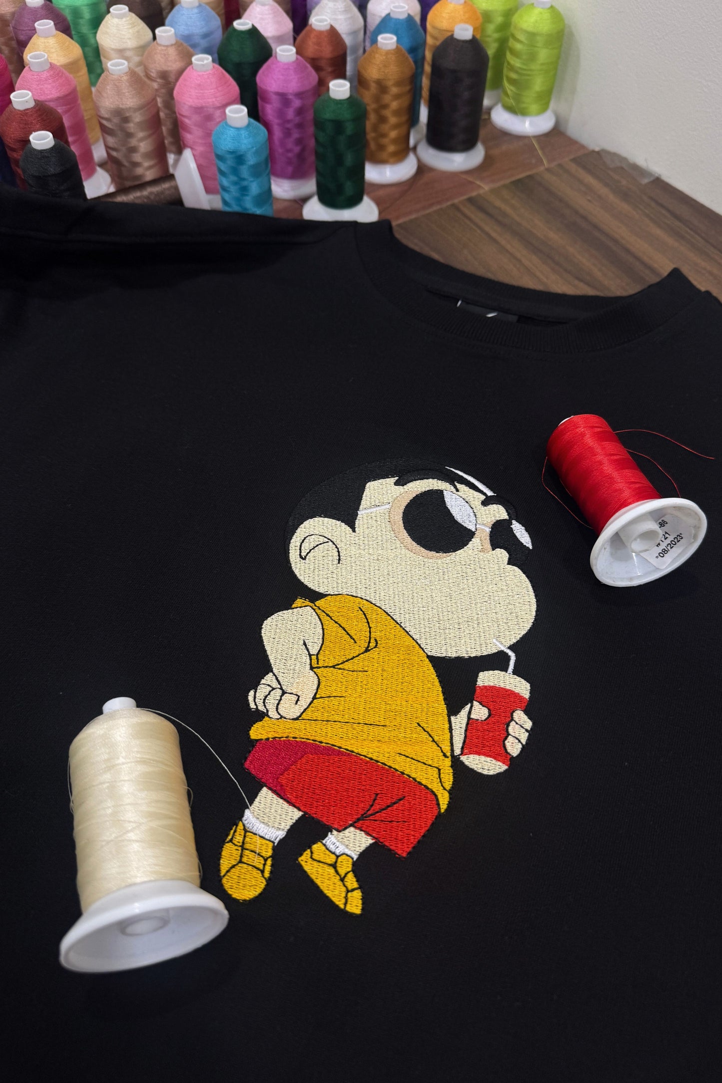 Shinchan Swag - Black Oversized T-Shirt