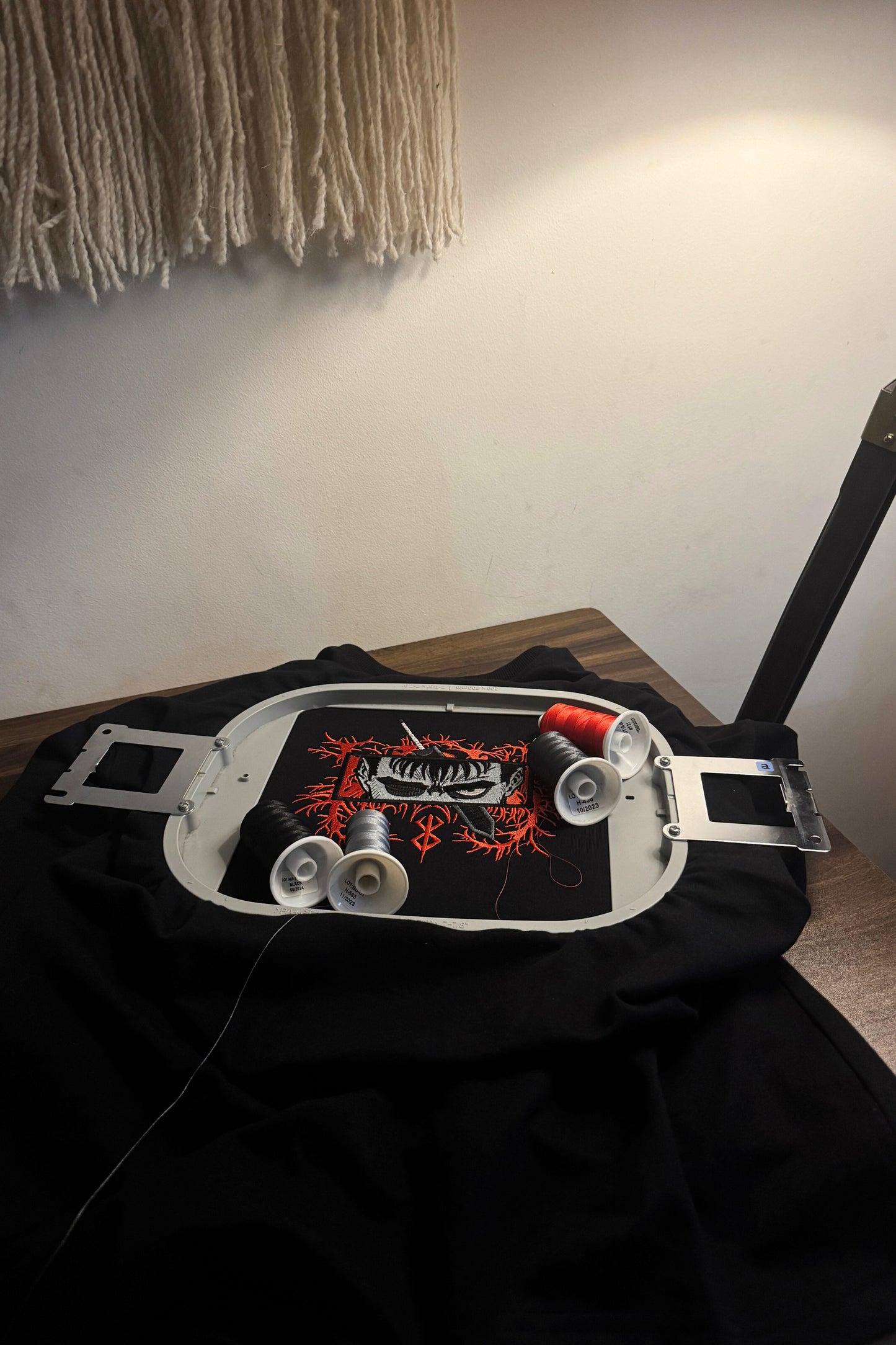 Berserk Guts Black Oversized T-Shirt — Embroidered