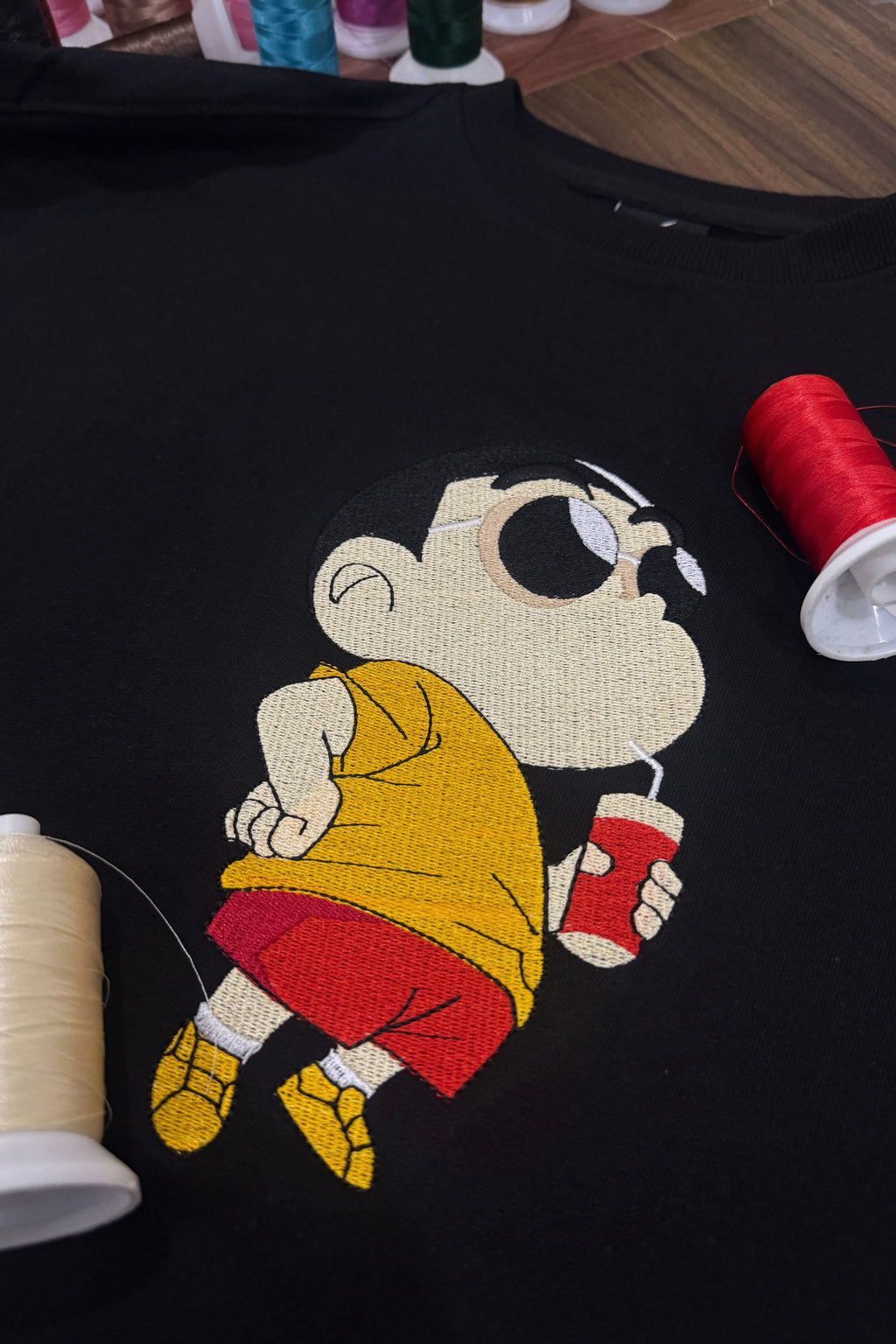 Shinchan Swag - Black Oversized T-Shirt