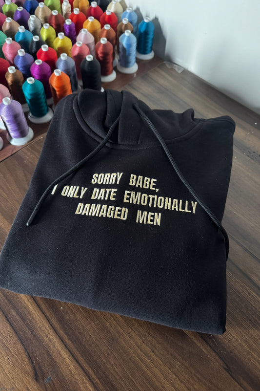 Sorry Babe - Oversized Black Hoodie