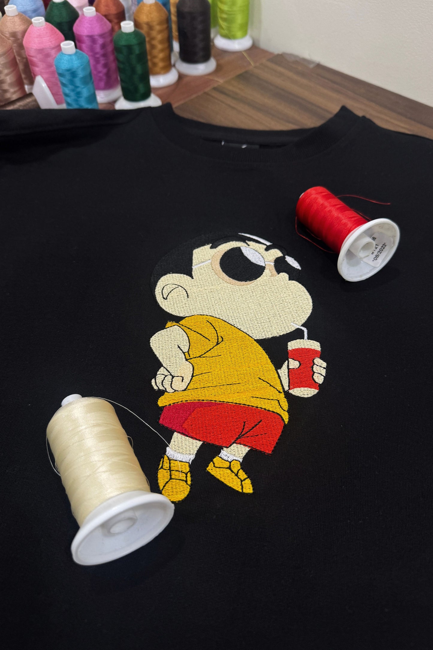 Shinchan Swag - Black Oversized T-Shirt