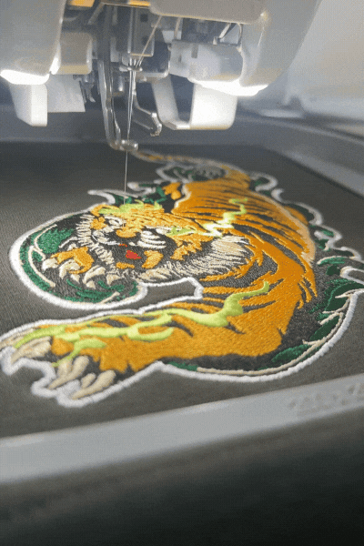 Fierce Tiger Oversized Hoodie — Embroidered