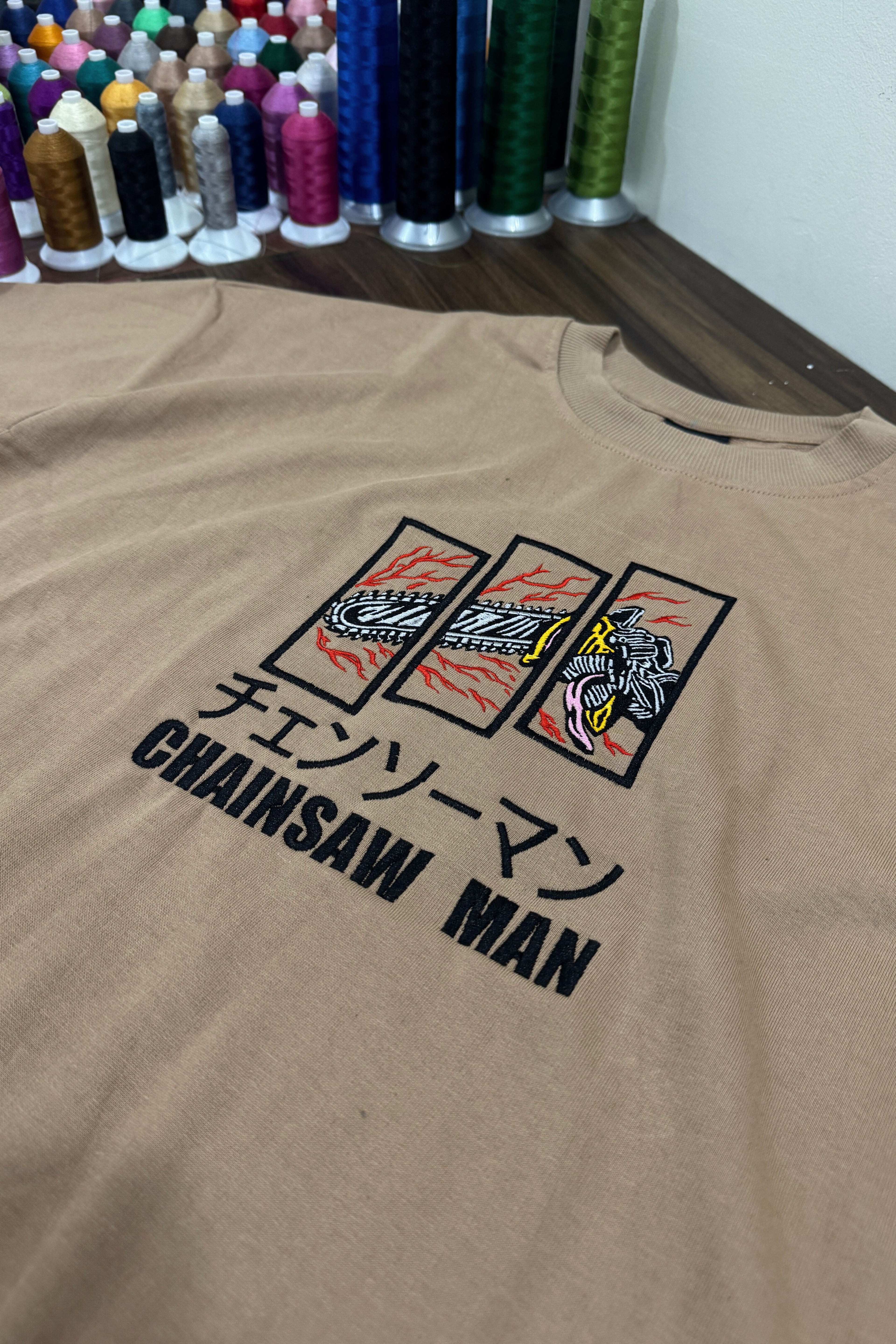 Chainsaw Man - Beige Oversized T-Shirt