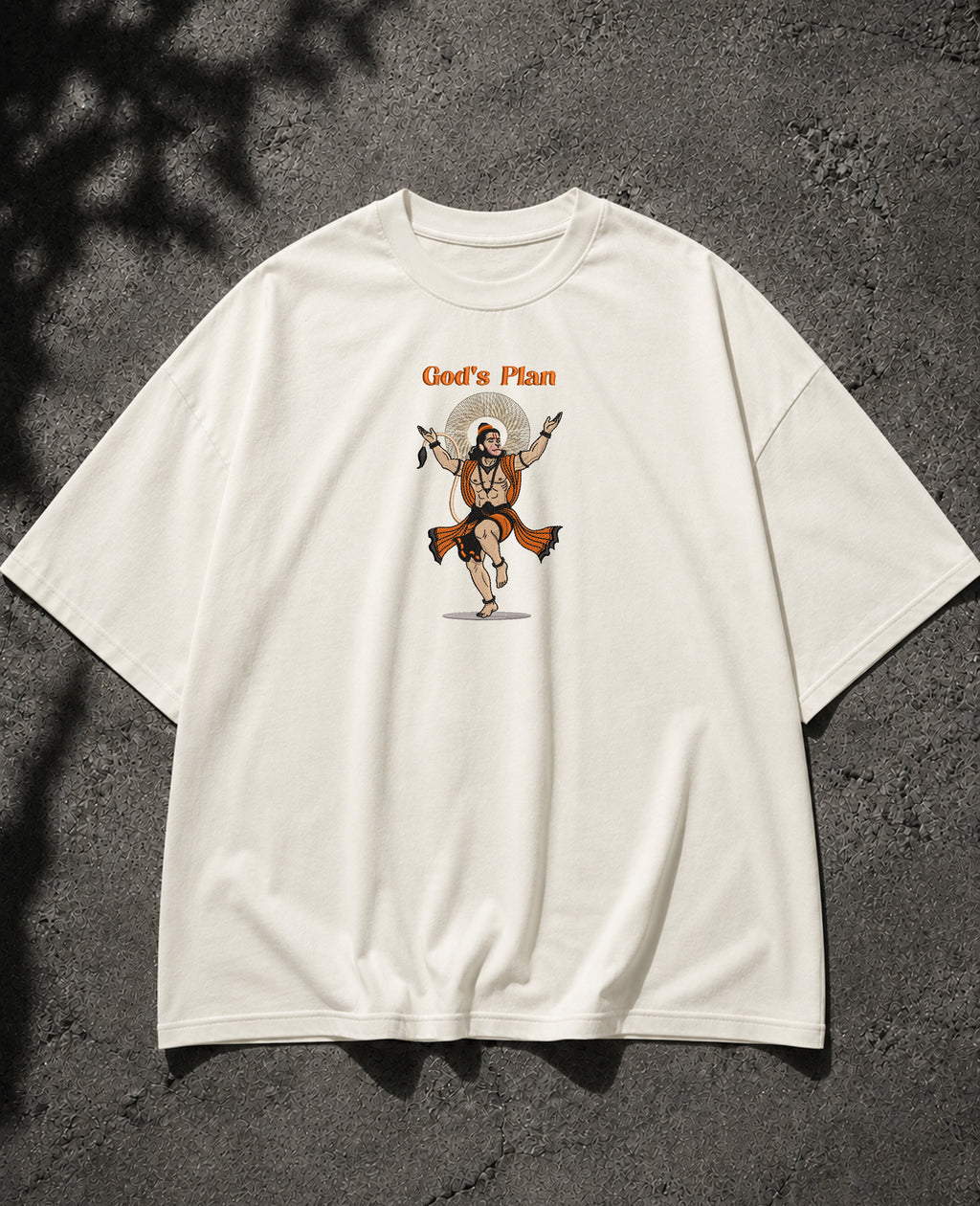 Hanuman Ji Embroidered Oversized tee