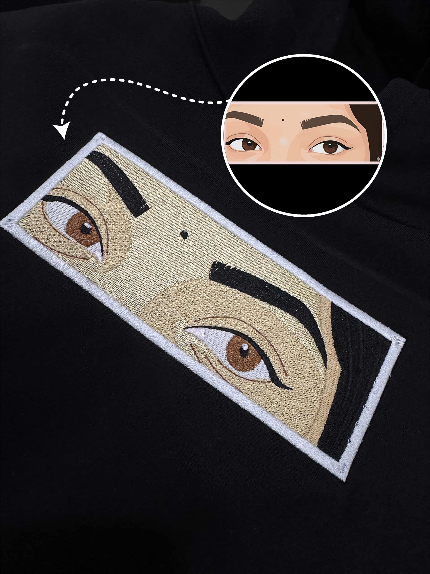 Custom Face Embroidery Oversized T-shirt