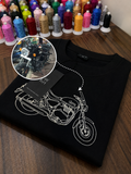 Line Art Design Embroidery Oversized T-Shirt