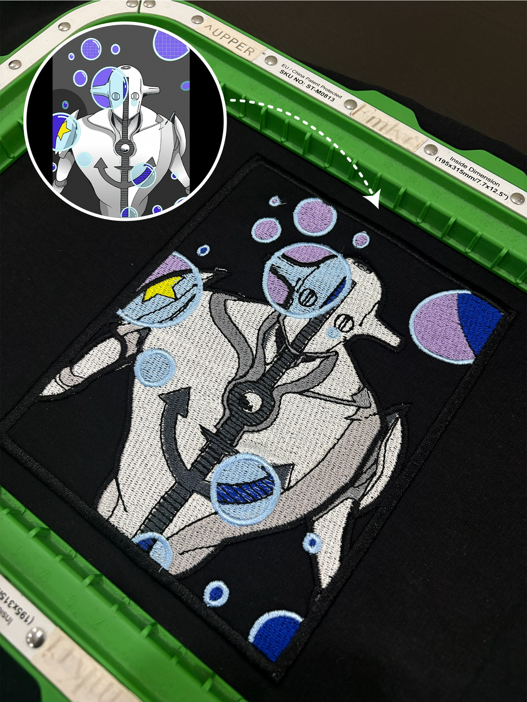 Custom Anime Design Embroidery Oversized Tshirt