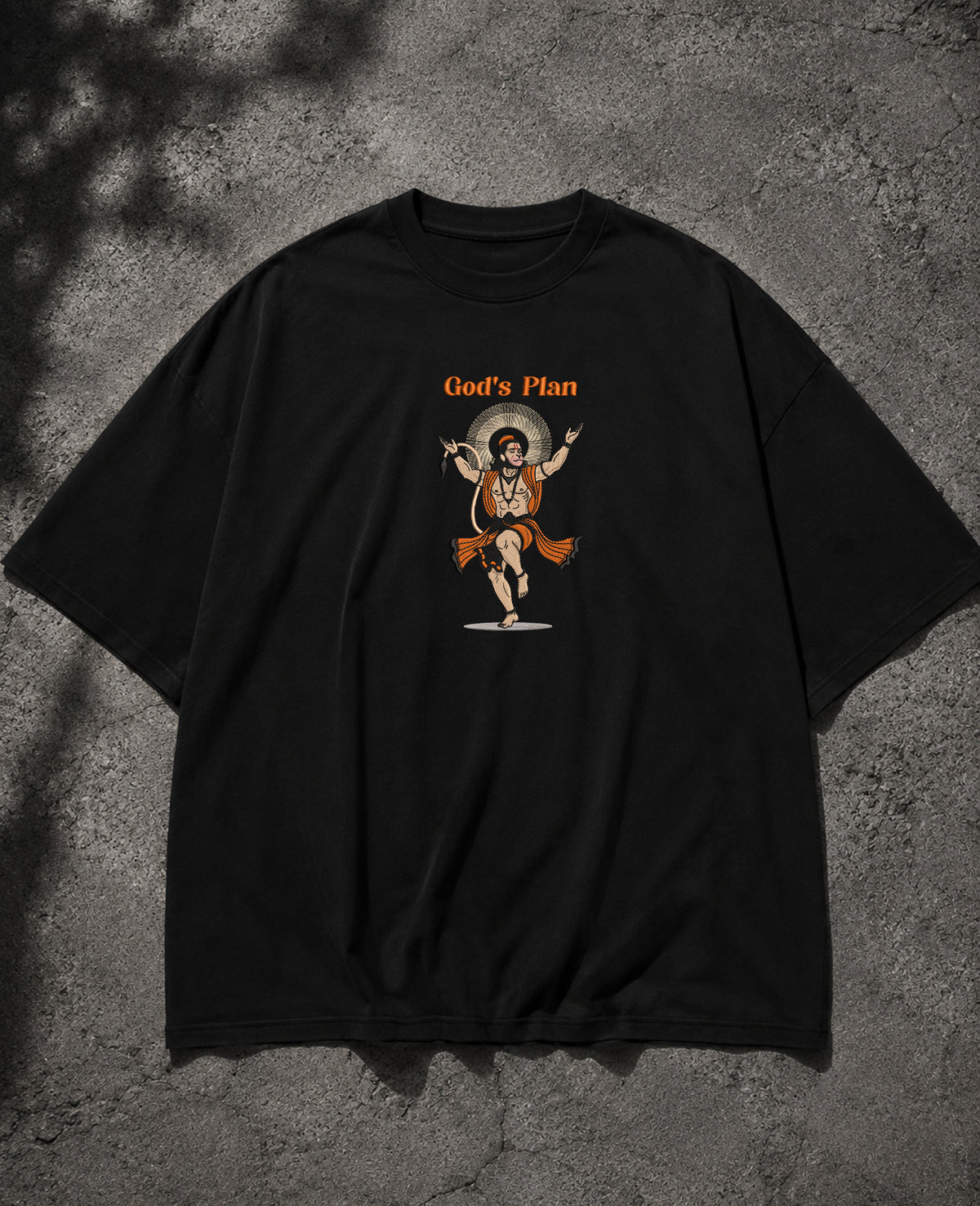Hanuman Ji Embroidered Oversized tee