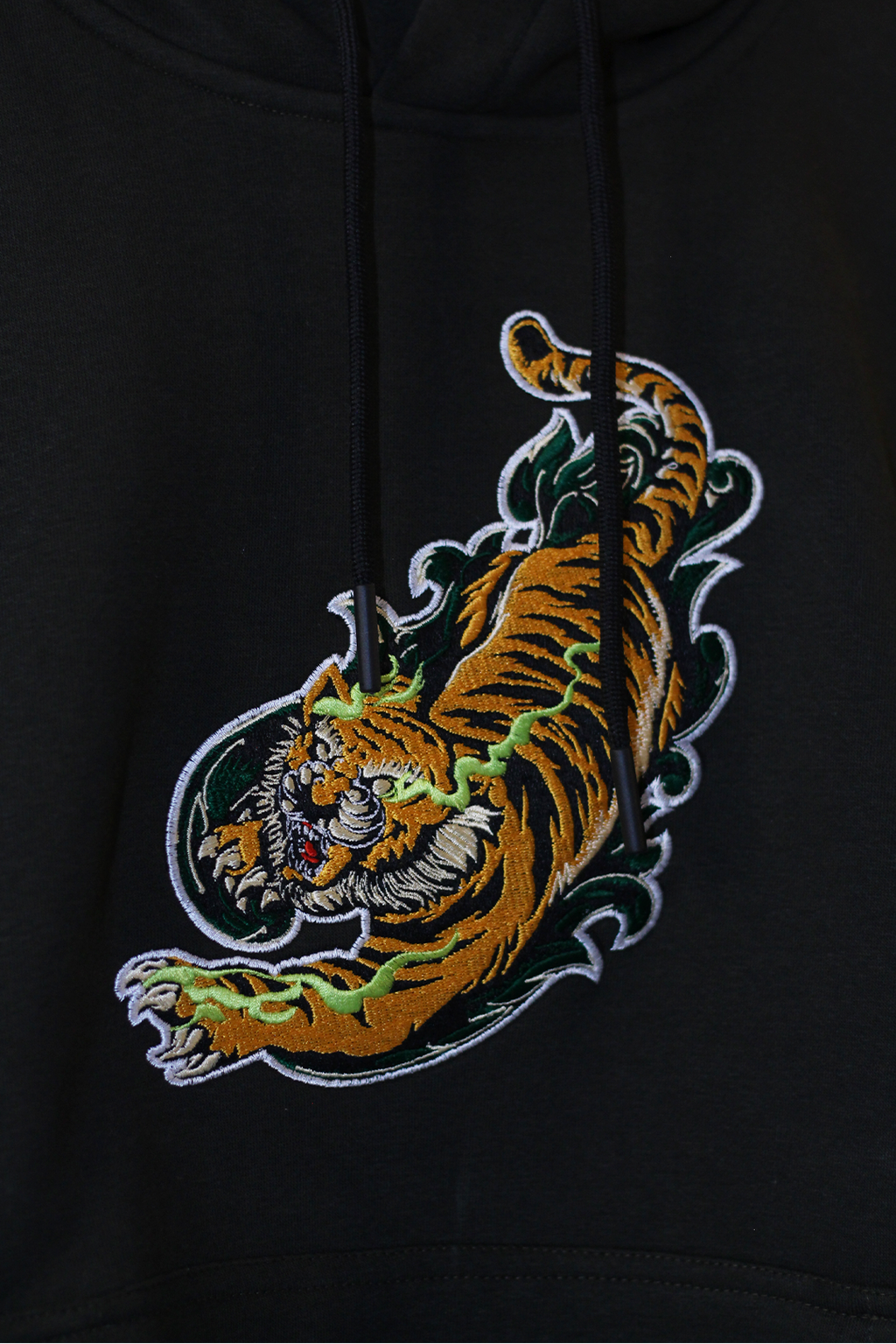 Fierce Tiger Oversized Hoodie — Embroidered