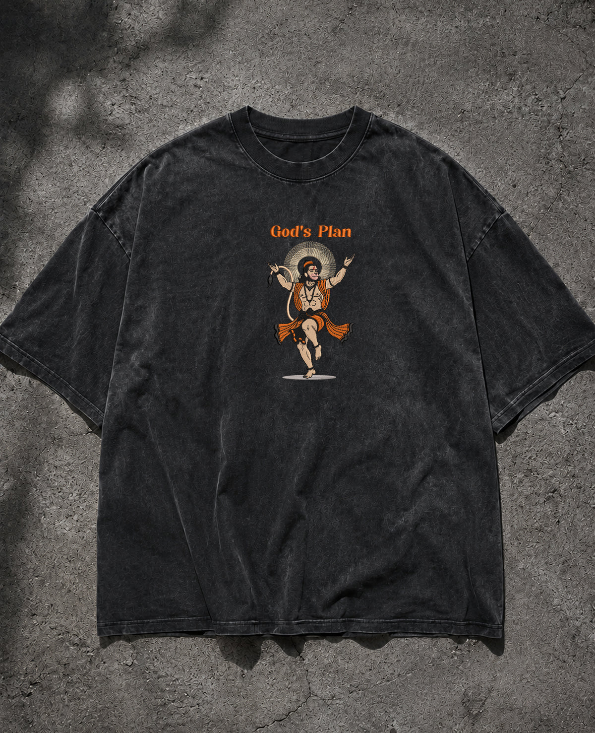 Hanuman Ji Embroidered Oversized tee