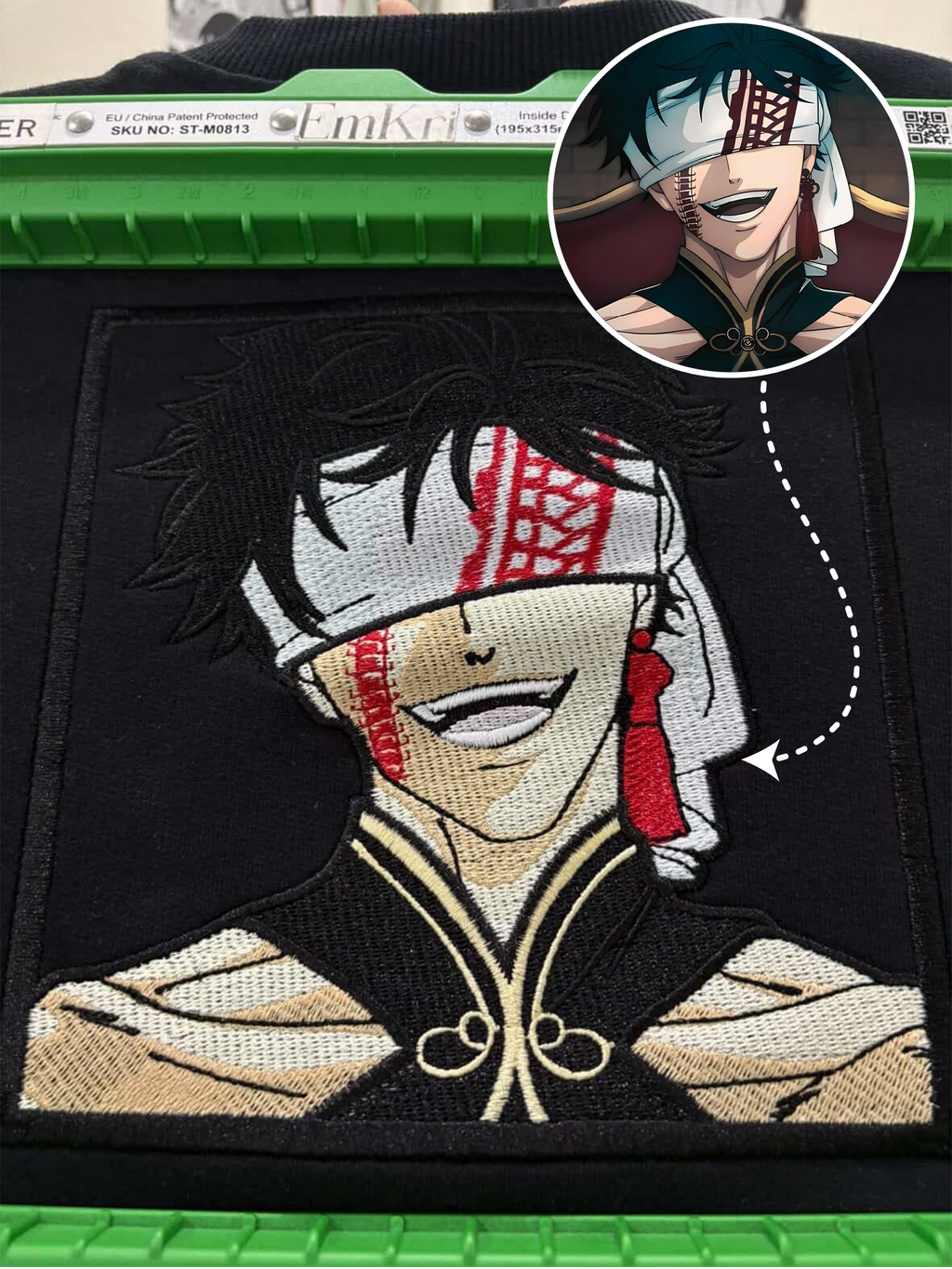 Custom Anime Design Embroidery Oversized Tshirt