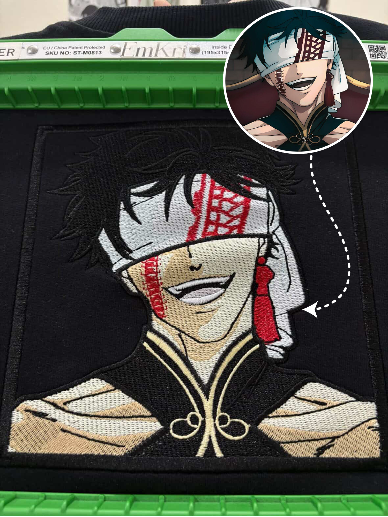 Custom Anime Design Embroidery Oversized Tshirt
