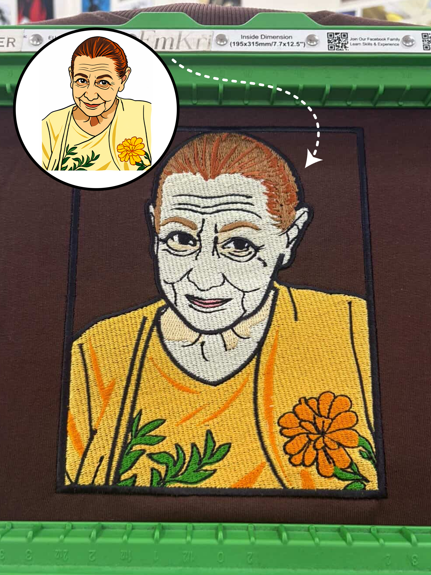 Custom Face Embroidery Oversized T-shirt