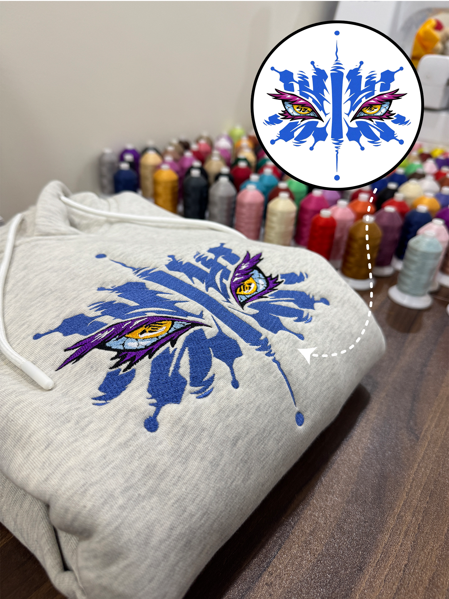 Custom Anime Design Embroidery Oversized Tshirt