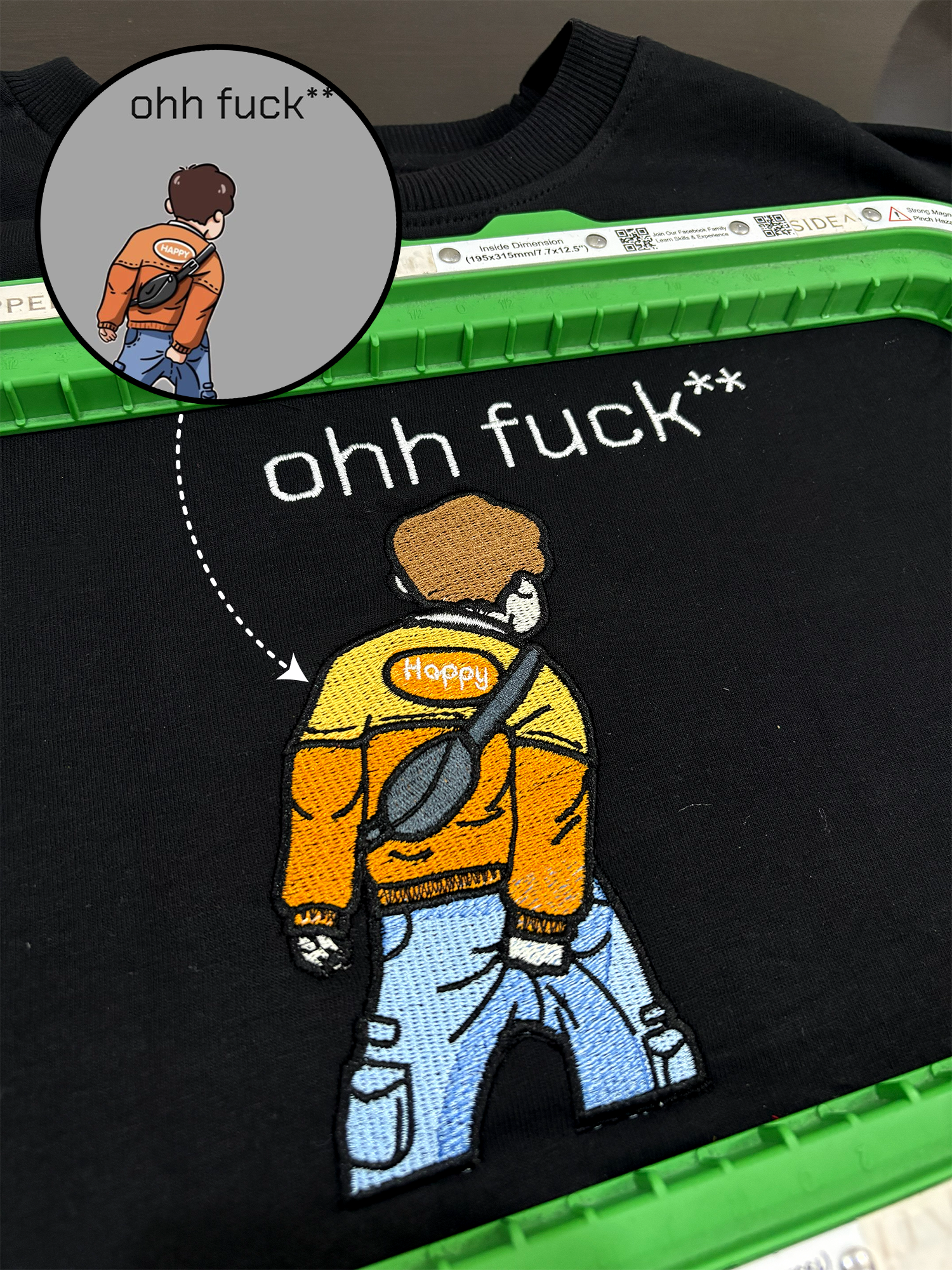Custom Design Embroidery Oversized Tshirt