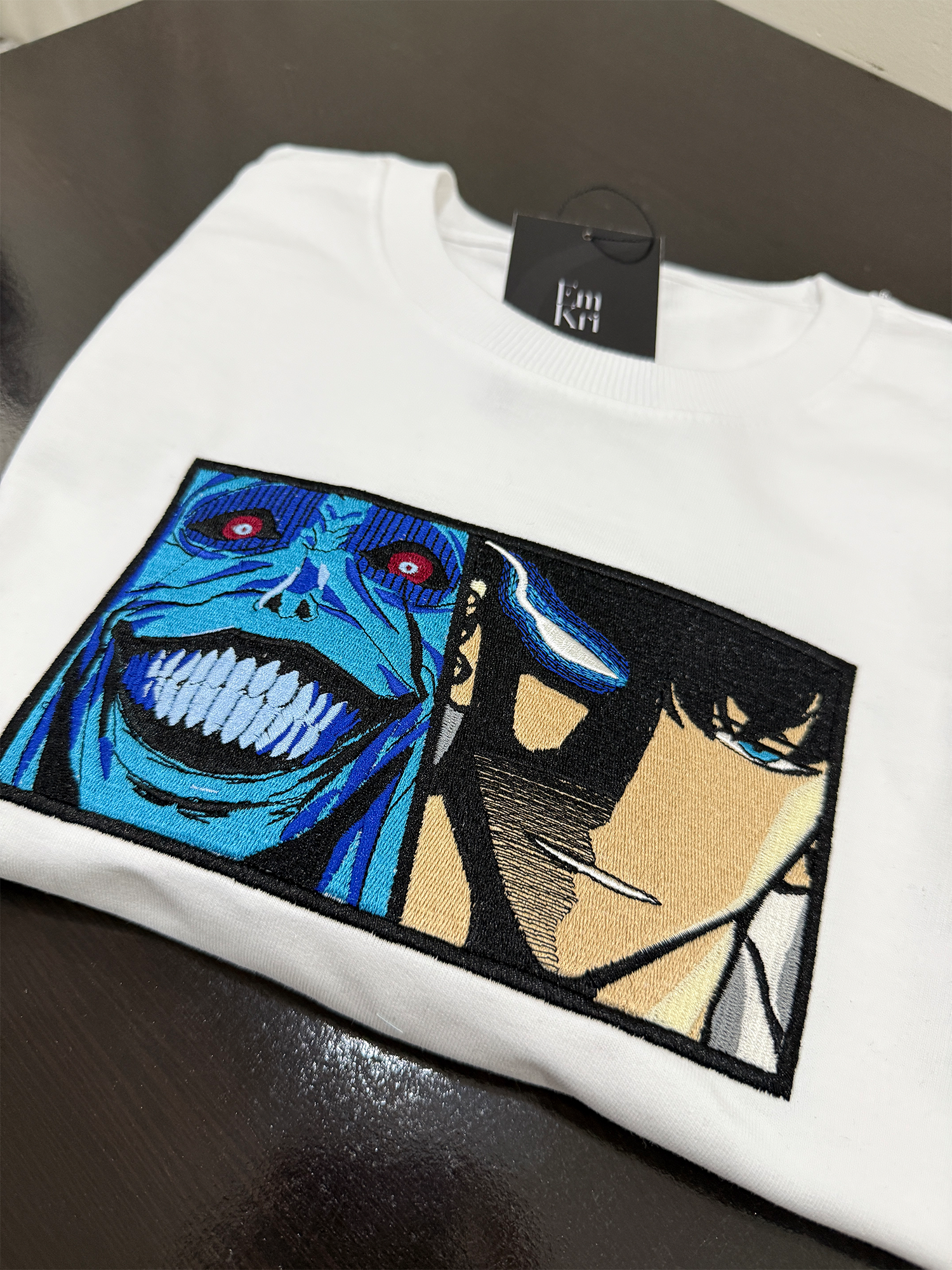 Anime Embroidery Oversized Tshirt