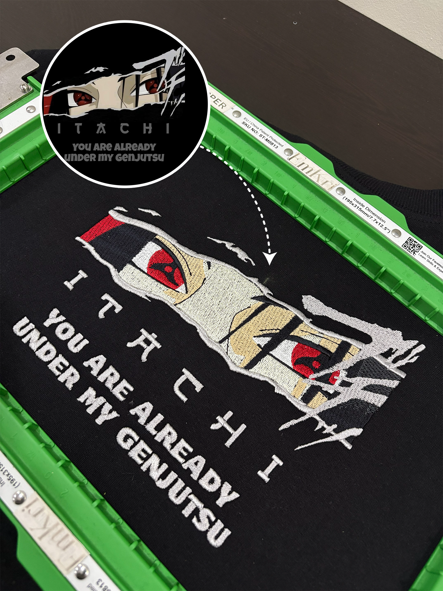Custom Anime Design Embroidery Oversized Tshirt