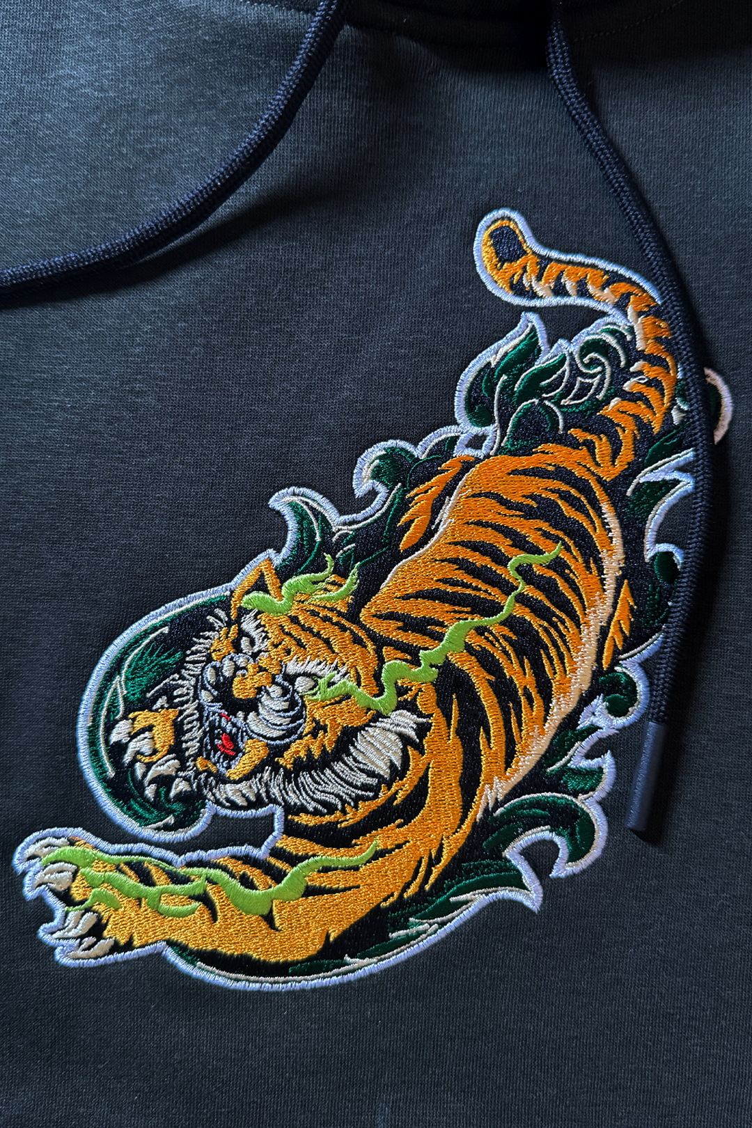 Fierce Tiger Oversized Hoodie — Embroidered