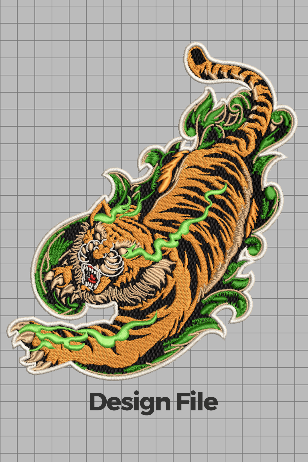 Fierce Tiger Oversized Hoodie — Embroidered