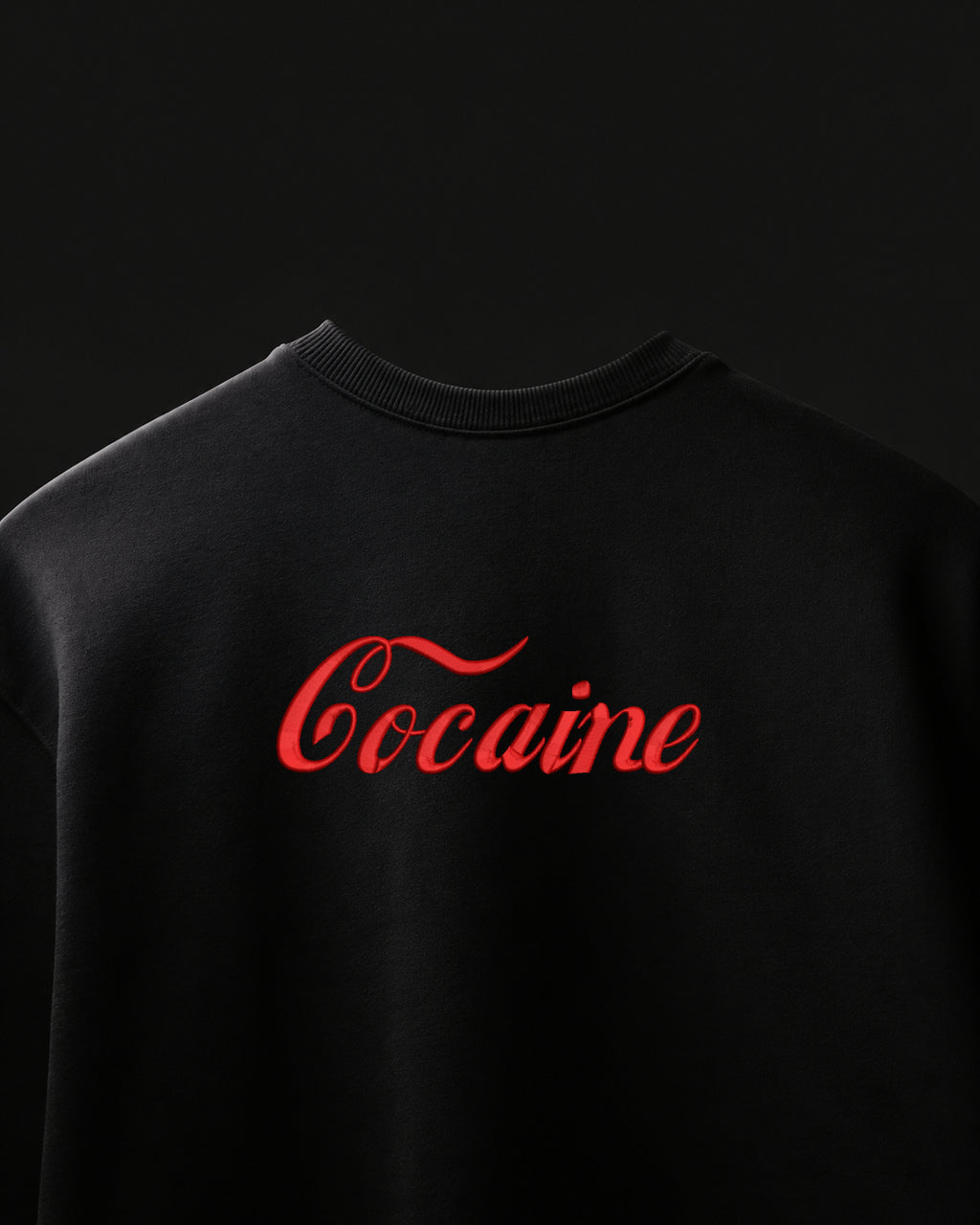Cokaine Embroidered Oversized T-Shirt – Black