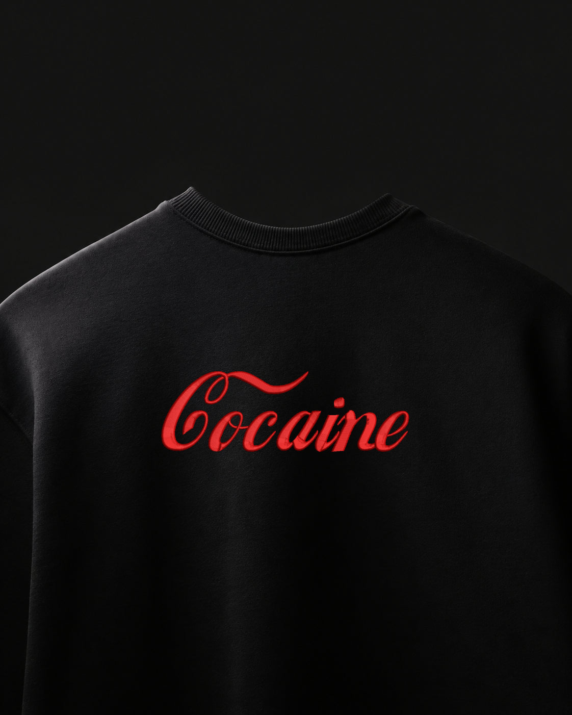 Cokaine Embroidered Oversized T-Shirt – Black