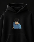 Toji Fushiguro Embroidered Oversized Hoodie – Black
