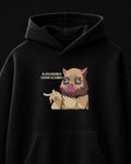 Kamaboko Gonpachiro Embroidered Oversized Hoodie – Black