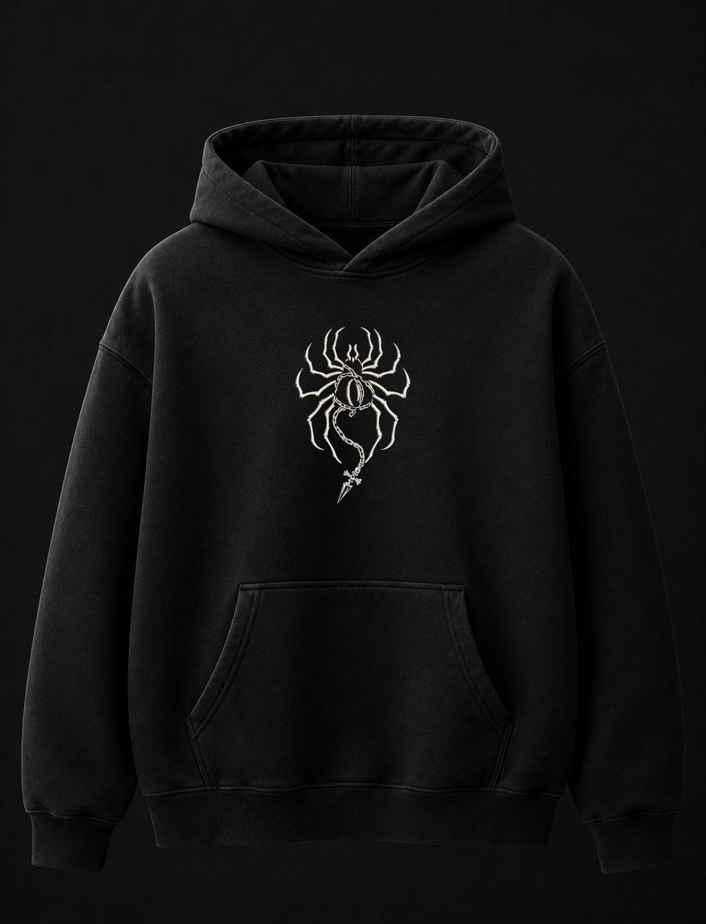 Phantom Troupe Embroidered Oversized Hoodie – Black
