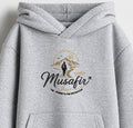 Musafir Embroidered Oversized Hoodie – Melange Grey