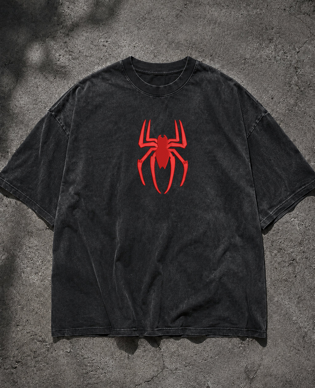 Spiderman Embroidered Oversized T-Shirt
