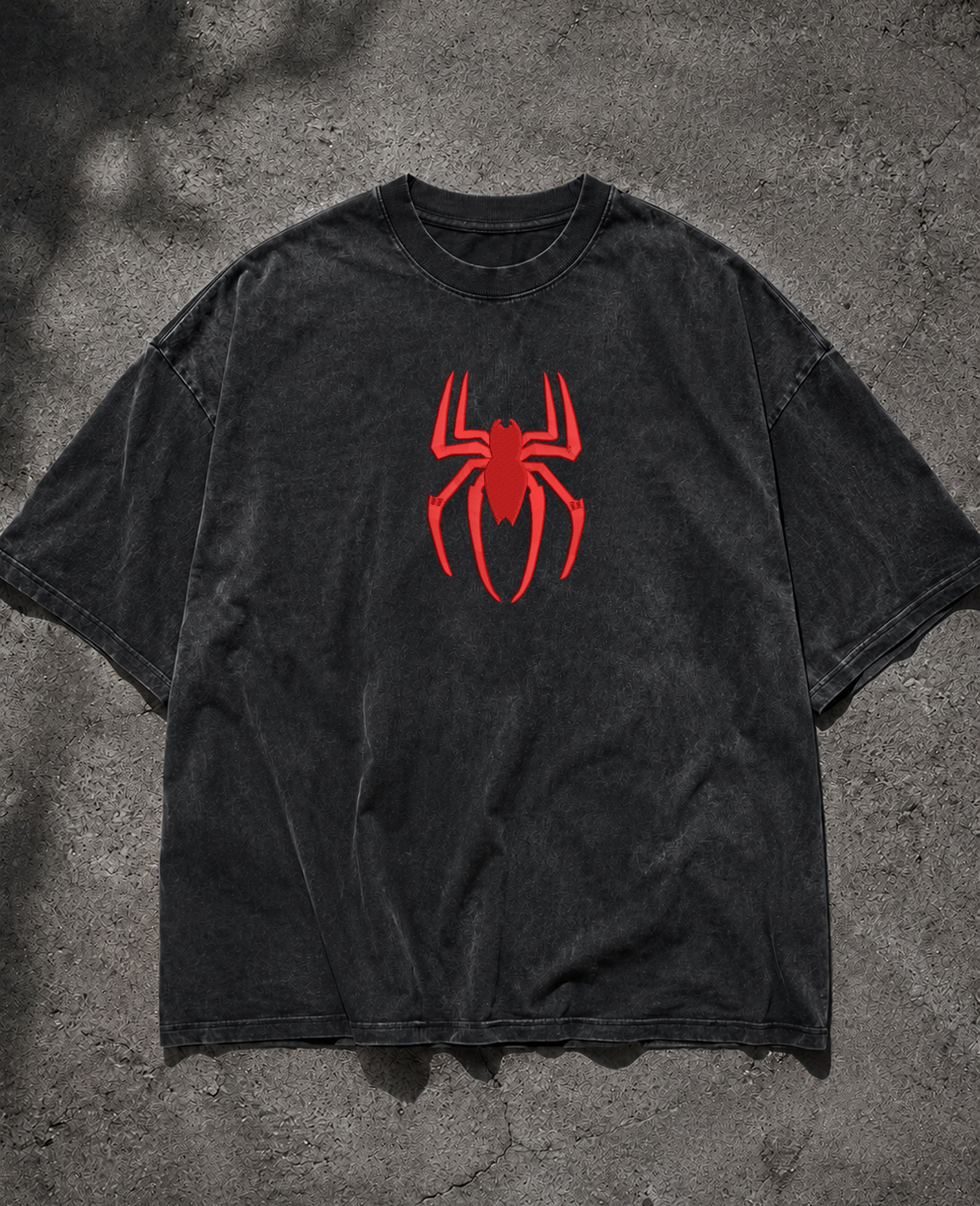 Spiderman Embroidered Oversized T-Shirt
