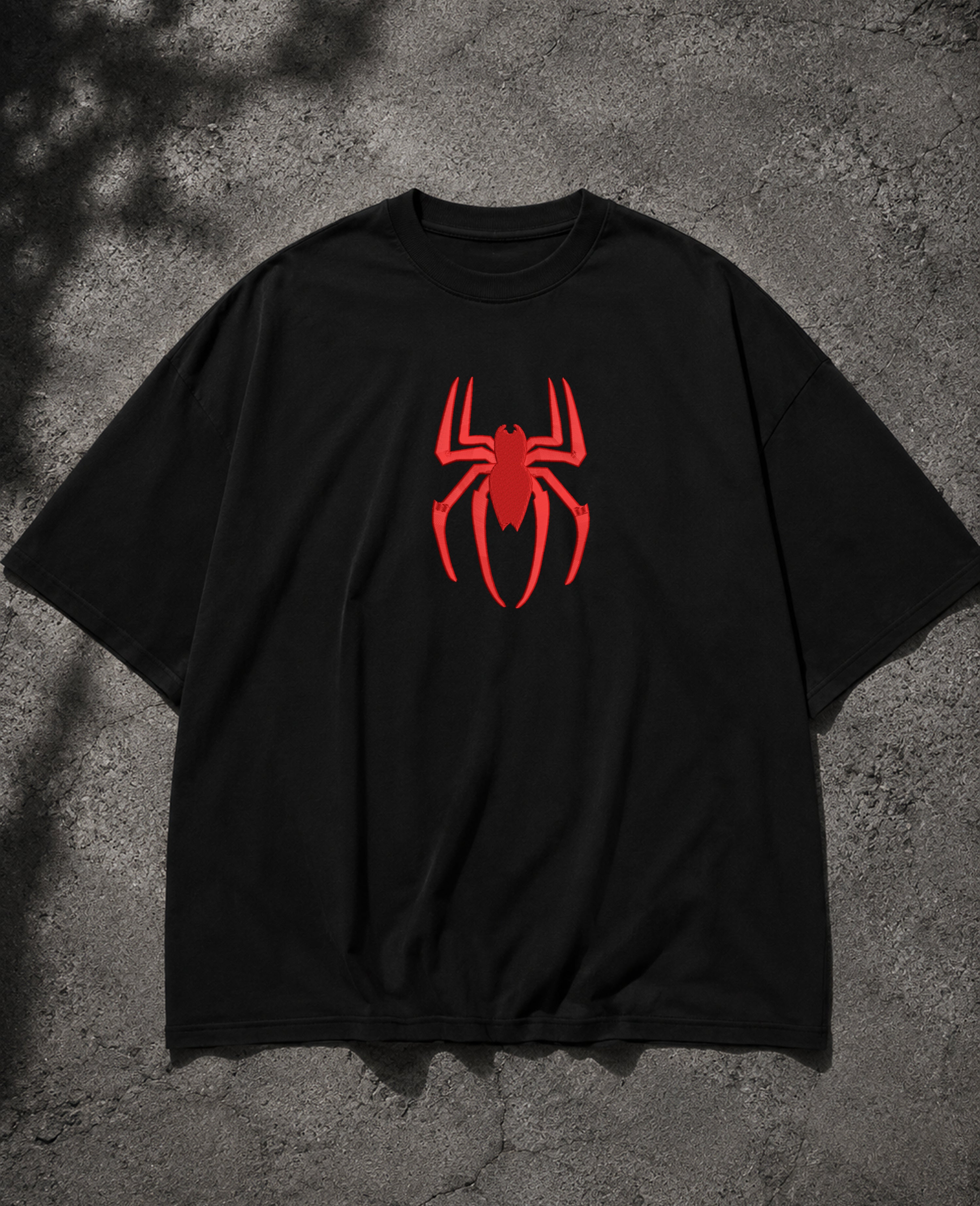 Spiderman Embroidered Oversized T-Shirt