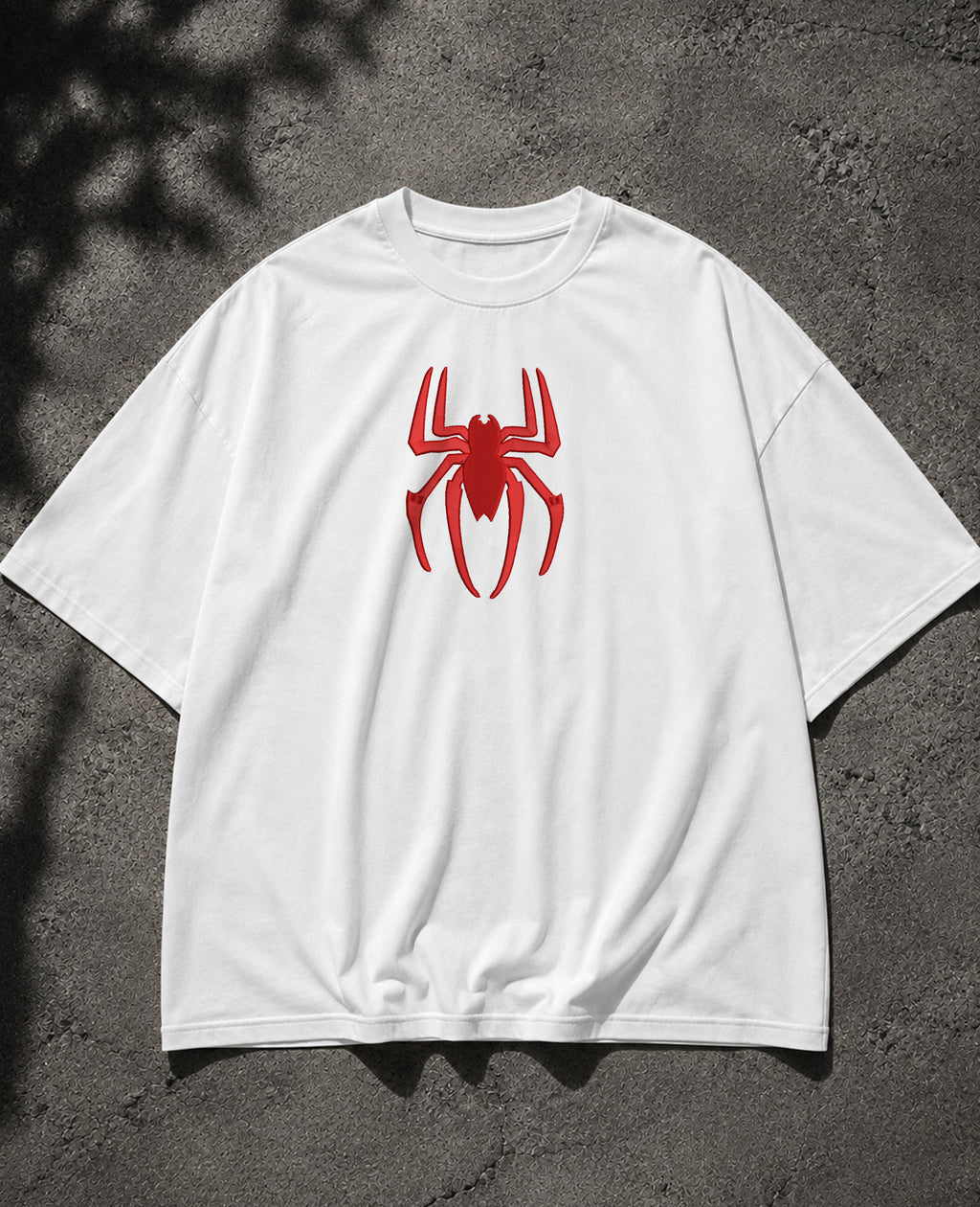 Spiderman Embroidered Oversized T-Shirt