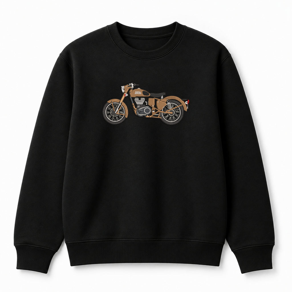 Royal Enfield Classic Embroidered Sweatshirt – Black