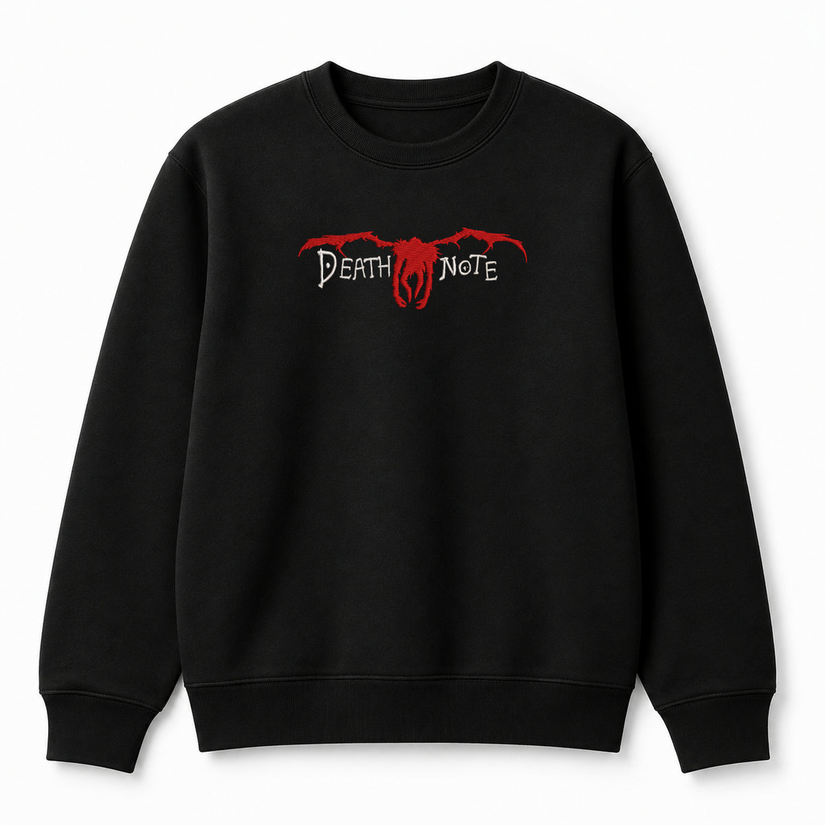 Death Note Embroidered Sweatshirt – Black