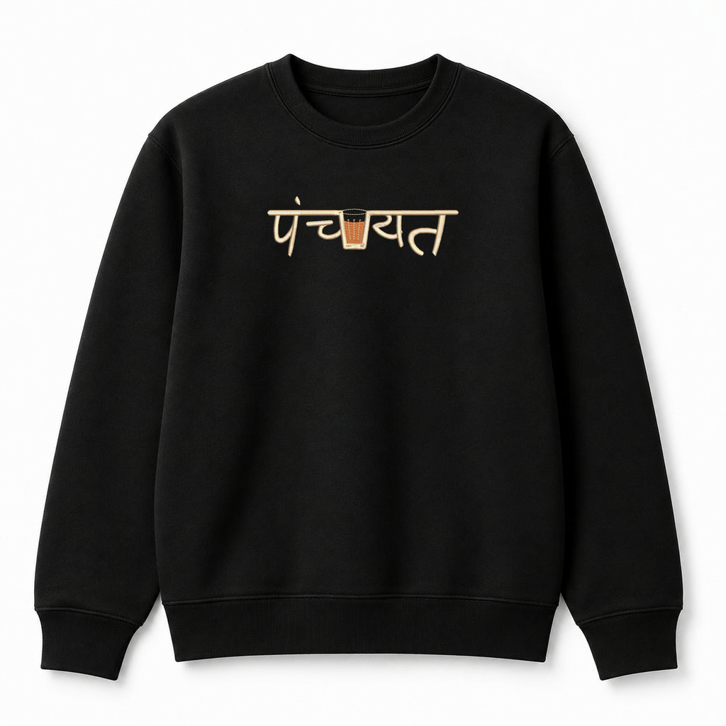 Panchaiyat Embroidered Sweatshirt – Black