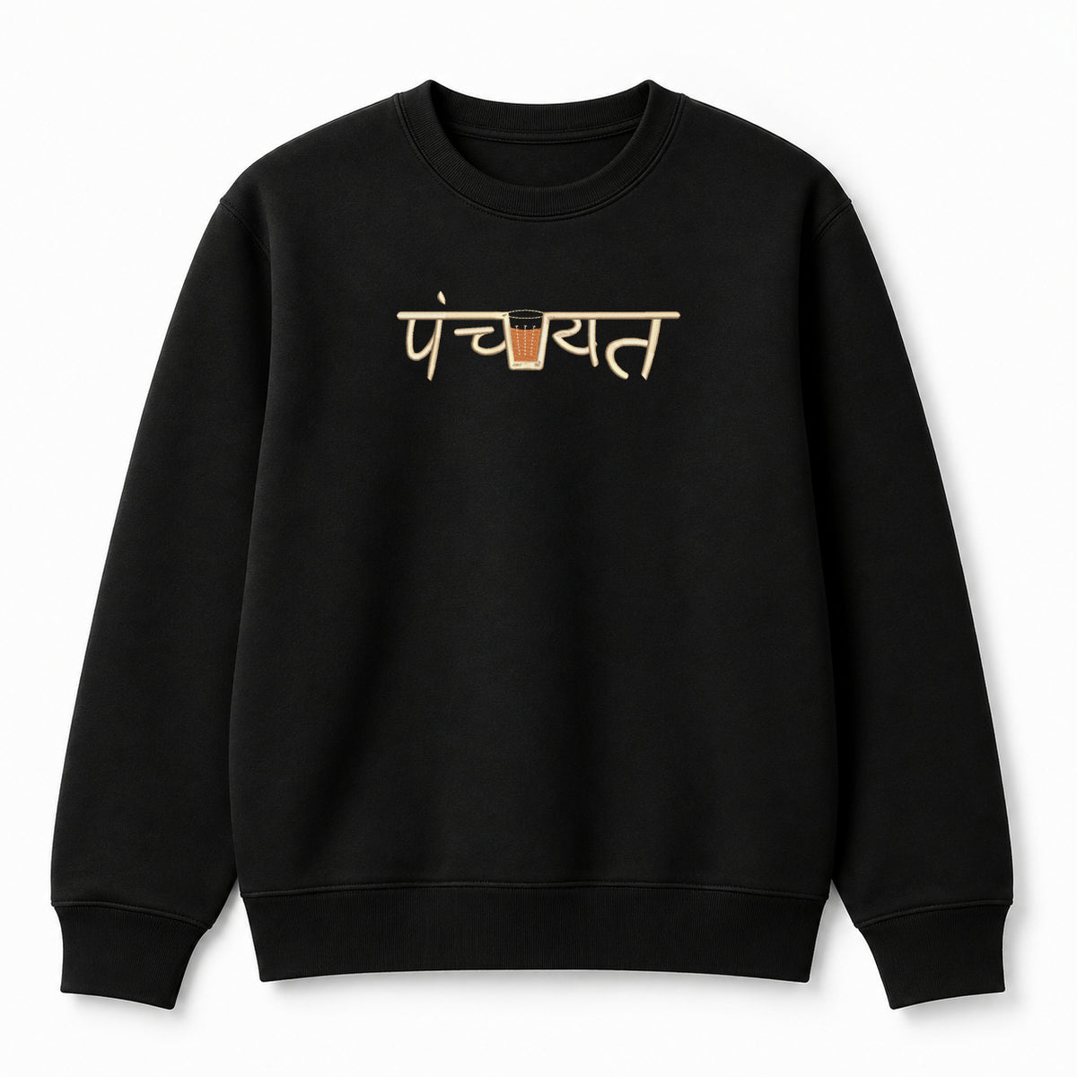 Panchaiyat Embroidered Sweatshirt – Black