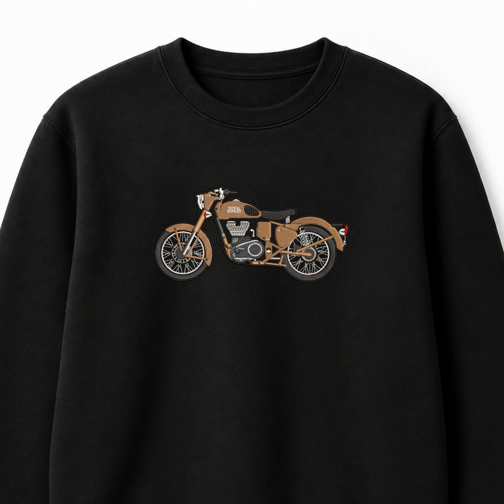 Royal Enfield Classic Embroidered Sweatshirt – Black