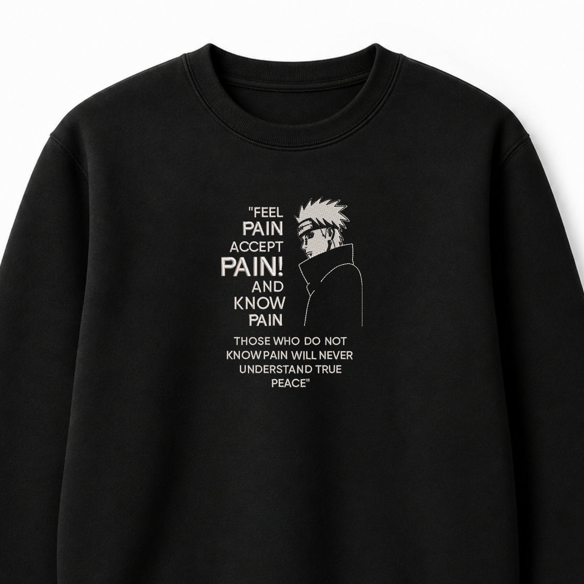 Pain Embroidered Sweatshirt – Black