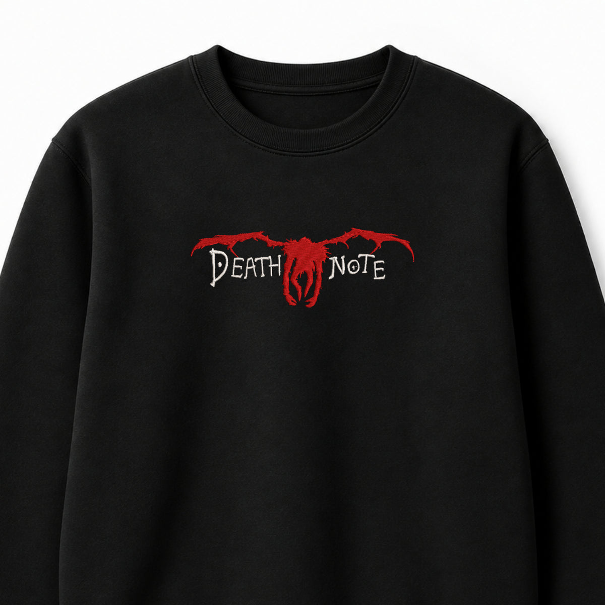 Death Note Embroidered Sweatshirt – Black